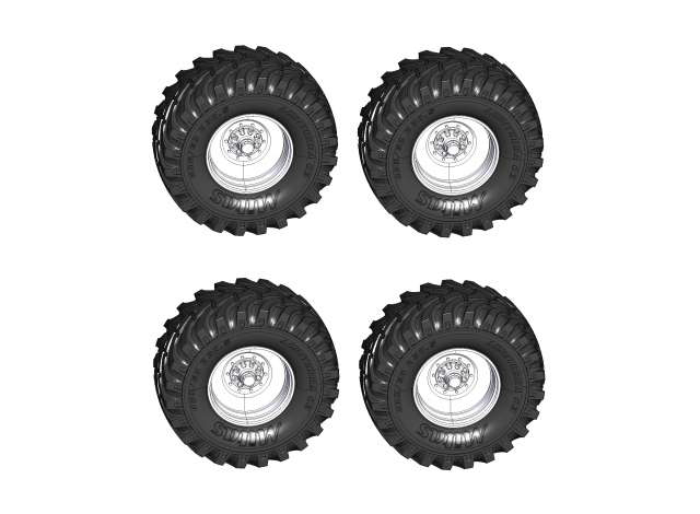 Mitas Agriterra Räder-Set  Modell von AT Collections 1:32