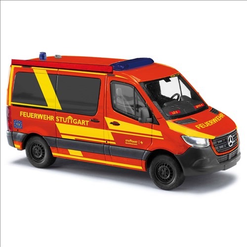 Mercedes-Benz Sprinter kurzer Radstand/Flachdach, Feuerwehr Stuttgart Modell von Busch 1:87